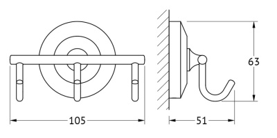 Вешалка для полотенец FBS Standard 003 Хром