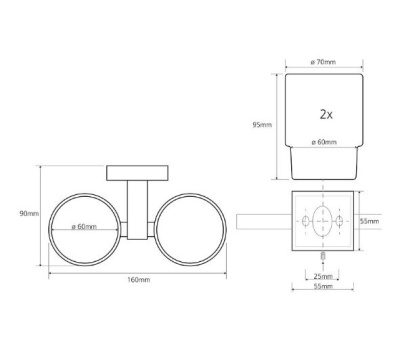 Держатель Bemeta Beta 132110022 Хром
