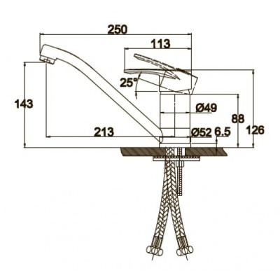 Смеситель для кухни Kaiser City 21133 Хром