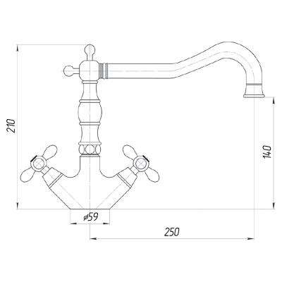 Смеситель для кухни Migliore Princeton Plus ML.CUC-8051 Хром ML.CUC-8051.CR