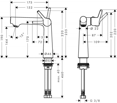 Смеситель для раковины Hansgrohe Talis S 72116000 Хром