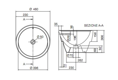 Раковина Scarabeo Matty 8055A Белая