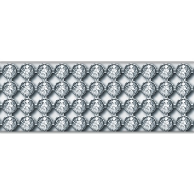 Декоративная вставка на торцевую панель Radomir Fra Grande Руссильон Кристаллы Swarovski 4-242-0-0-0-424 Хром