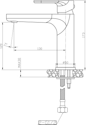 Смеситель для раковины Agger Gorgeus A0202144 Черный
