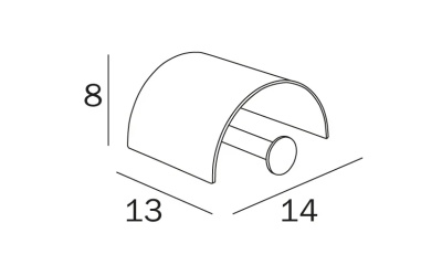 Держатель туалетной бумаги Inda One A24260CR с крышкой Хром