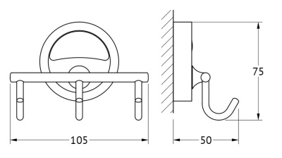 Вешалка для полотенец FBS Ellea 003 Хром