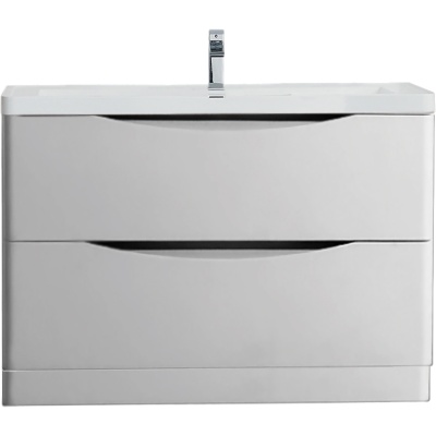 Тумба под раковину BelBagno Ancona-N 90 с двумя выдвижными ящиками bianco lucido