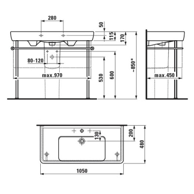 Раковина Laufen Pro A 105 8.1395.8 Белая