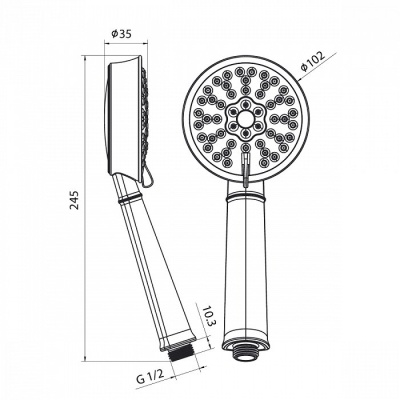 Ручной душ Iddis Oldie OLD3F02i18 Бронза