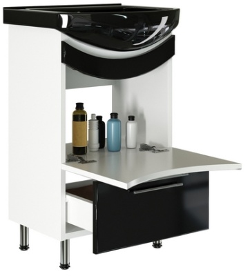 Тумба под раковину Mixline Радуга 52 522467 Белая Черная