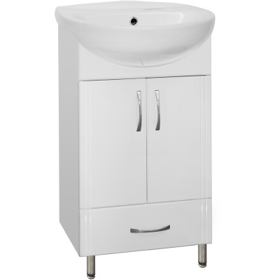 Тумба под раковину Style Line Эко Стандарт 9 1 Б Канны 50 Белый глянец