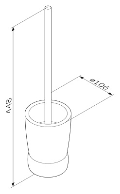 Ершик для унитаза AM.PM Sensation A3033200 хром/матовое стекло