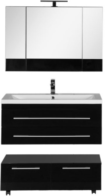 Зеркальный шкаф Aquanet Нота 100 168879 Черный