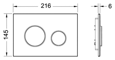 Кнопка смыва Tece Loop Plastic 9240627 для унитаза Белая Хром глянцевый