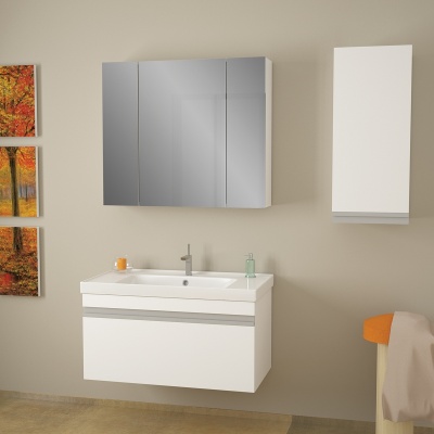 Тумба под раковину Dreja Grace 70 99.0910 подвесная Белый глянец