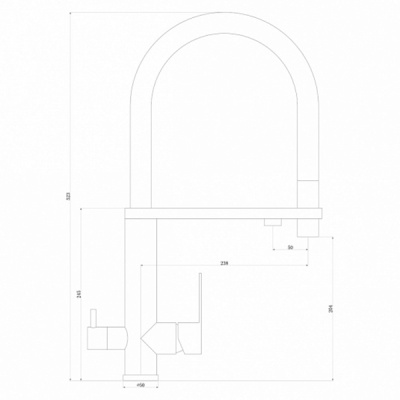 Смеситель для кухни Swedbe Selene Plus 8441 Нержавеющая сталь Белый