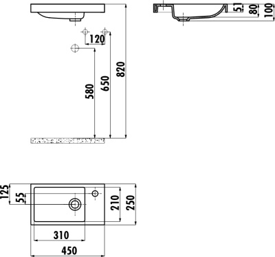 Раковина Creavit Trend 45 TP025-00CB00E-0000 Белая