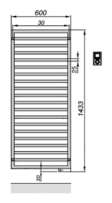 Полотенцесушитель Zehnder Quaro Inox QAEI-140-060/ID Inox Нержавеющая сталь