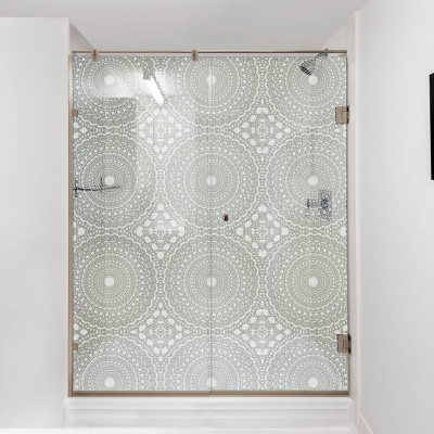 Душевая дверь в нишу Bronze de Luxe SEM-11P 90 Прозрачное стекло, петли бронза классические