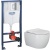 Унитаз Ceramica Nova Play CN3001 с инсталляцией Grohe Rapid SL 38772001 с сиденьем Микролифт с кнопкой Хром
