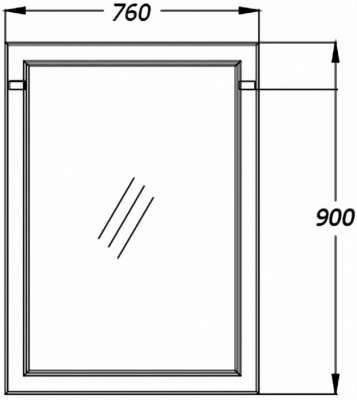 Зеркало Opadiris Омега 75 Z0000006993 Слоновая кость