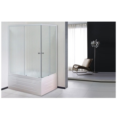 Душевой уголок Royal Bath BP 100х80 RB8100BP-C-L с поддоном профиль Белый стекло матовое