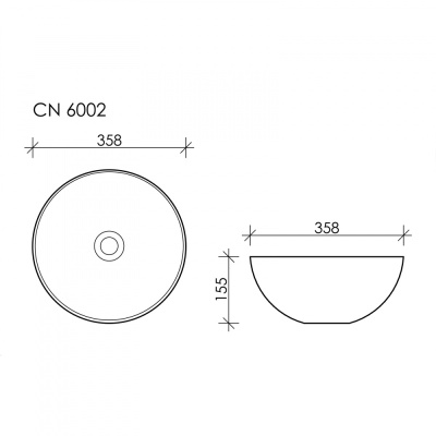 Раковина-чаша Ceramica Nova Element 35 CN6003 Белая матовая
