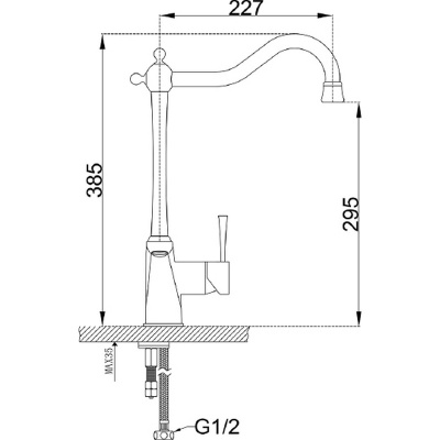 Смеситель для кухни ZorG Sanitary ZR 353 YF-BR Бронза