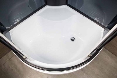 Душевая кабина Erlit Eclipse ER5710TP-C24 100x100 с гидромассажем задняя стенка Зеркальная стекло тонированное