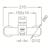 Смеситель для ванны Schein Sublime 51705/8006020 Хром