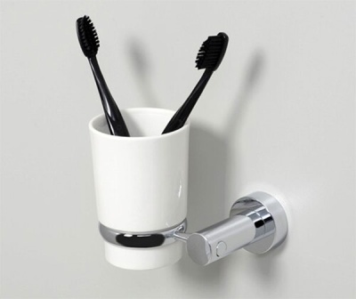 Стакан для зубных щеток WasserKRAFT K-28228 Хром Белый