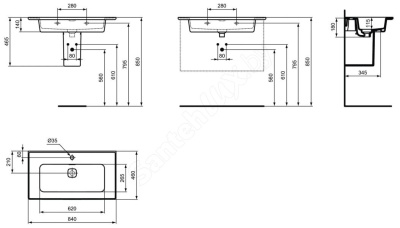 Раковина Ideal Standard Strada II 84 T300301 Евробелая