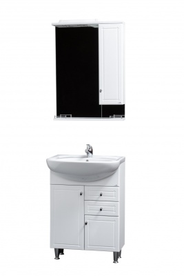 Зеркало со шкафом Cerutti SPA Поло 60 6562 с подсветкой Белое