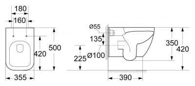 Комплект унитаза BelBagno Alpina BB10100CHR с инсталляцией Berges Wasserhaus Novum L3 040213 с сиденьем Микролифт и клавишей смыва Хром