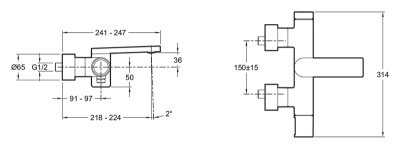 Смеситель для ванны Jacob Delafon Composed E73095-TT Титан