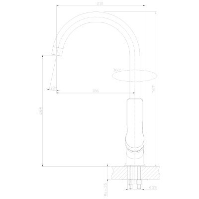 Смеситель Rossinka RS27-23 для кухонной мойки