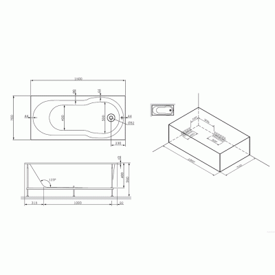Акриловая ванна AM.PM X-Joy 150х70 W88A-150-070W-A без гидромассажа