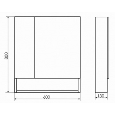 Зеркальный шкаф Comforty Никосия 60 4138878 Дуб белый