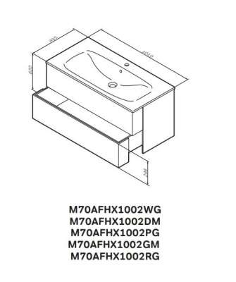 Тумба под раковину AM.PM Spirit V2.0 101 подвесная Белая
