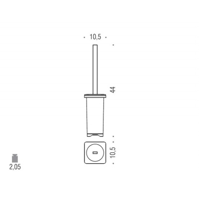 Ершик для унитаза Colombo Design Forever В2906 Хром