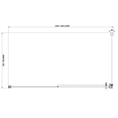 Душевой уголок Aquanet Delta NPE1131 150x80 профиль Хром, стекло прозрачное