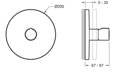 Переключатель потоков Jacob Delafon Modulo E98735-CP Хром