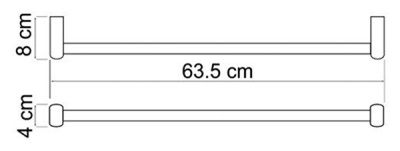 Держатель для полотенец WasserKRAFT Berkel 65 K-6830 Хром