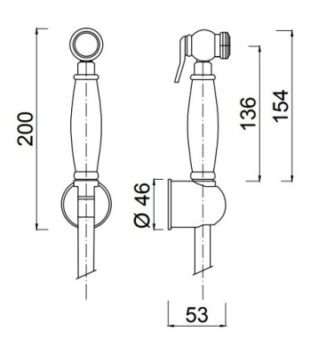 Гигиенический душ Giulini Futuro RU-GIU-SH04BR Бронза