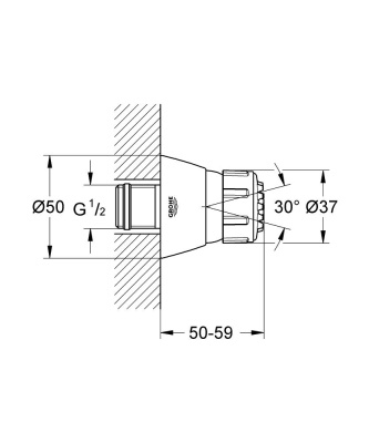 Боковая форсунка Grohe Relexa Plus 28286000 Хром