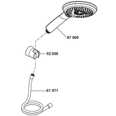 Душевой гарнитур Kludi Freshline 6795005-00 Хром