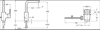 Смеситель для раковины Jacob Delafon Aleo E72278-CP Хром