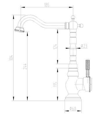 Смеситель для кухни Lemark Jasmine LM6645B Бронза