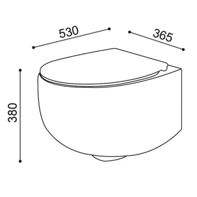 Унитаз AeT Dot 2.0 S555T0R0V6116 подвесной Серый матовый без сиденья