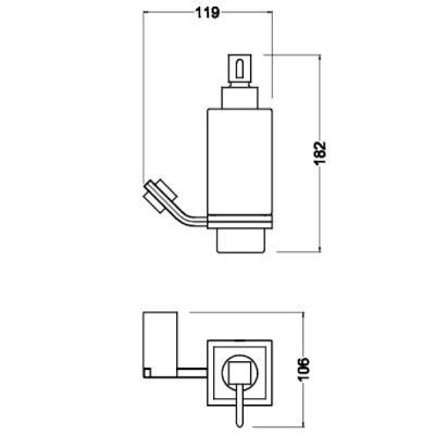 Дозатор для жидкого мыла Schein Watteau 122DS-R Хром, Белый
